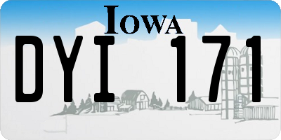 IA license plate DYI171