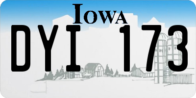 IA license plate DYI173