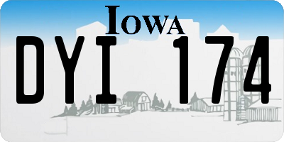 IA license plate DYI174