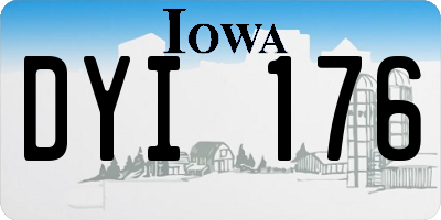 IA license plate DYI176