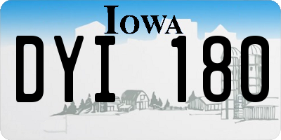 IA license plate DYI180