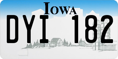 IA license plate DYI182