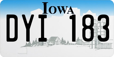 IA license plate DYI183