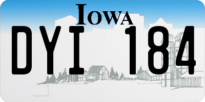 IA license plate DYI184