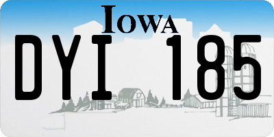 IA license plate DYI185