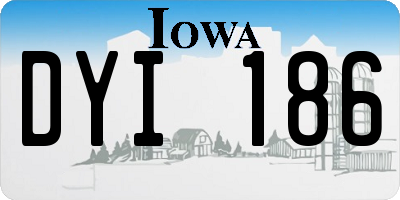 IA license plate DYI186