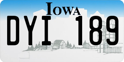 IA license plate DYI189