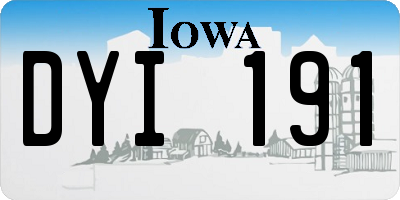 IA license plate DYI191