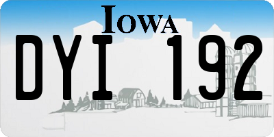 IA license plate DYI192