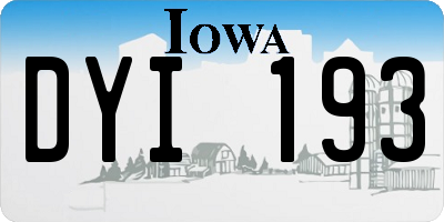 IA license plate DYI193