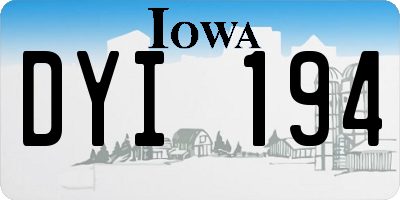 IA license plate DYI194