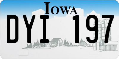 IA license plate DYI197