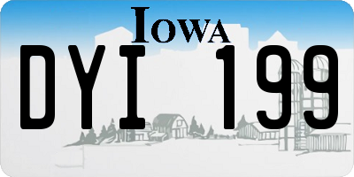IA license plate DYI199