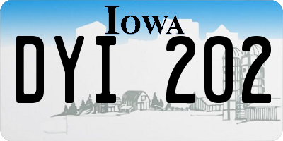 IA license plate DYI202