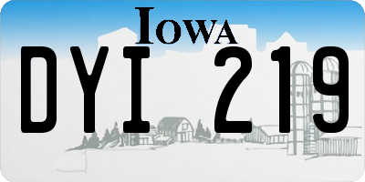IA license plate DYI219