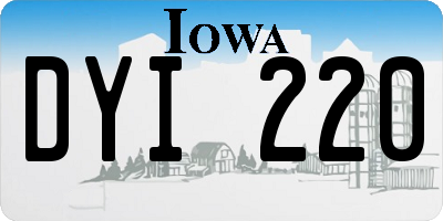 IA license plate DYI220