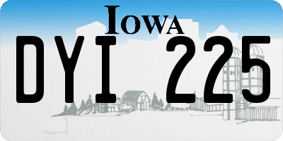 IA license plate DYI225