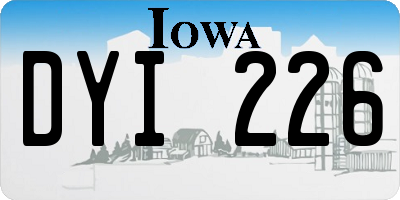 IA license plate DYI226