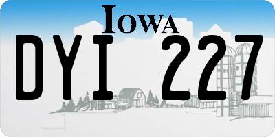 IA license plate DYI227