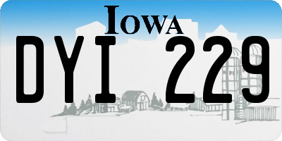 IA license plate DYI229