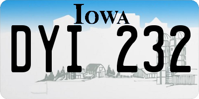 IA license plate DYI232