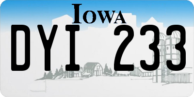 IA license plate DYI233
