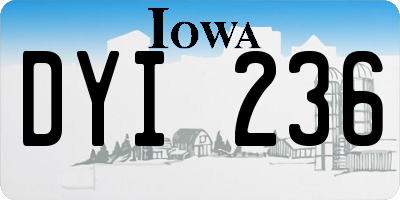 IA license plate DYI236
