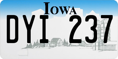 IA license plate DYI237