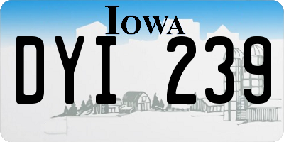 IA license plate DYI239