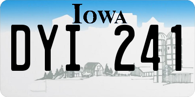 IA license plate DYI241