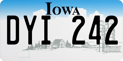 IA license plate DYI242
