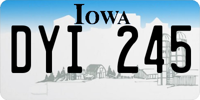 IA license plate DYI245