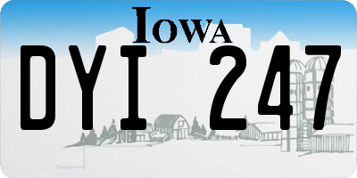 IA license plate DYI247