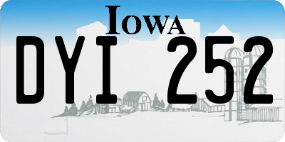 IA license plate DYI252