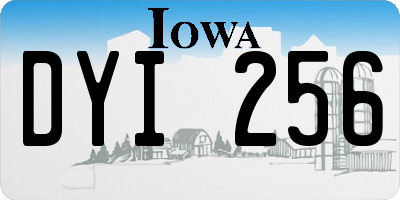 IA license plate DYI256
