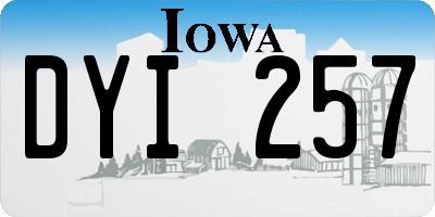 IA license plate DYI257