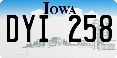 IA license plate DYI258