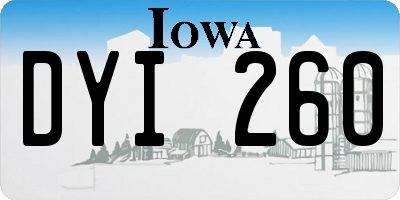IA license plate DYI260
