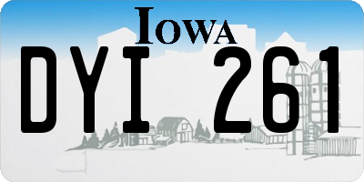 IA license plate DYI261