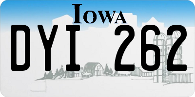 IA license plate DYI262