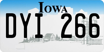 IA license plate DYI266