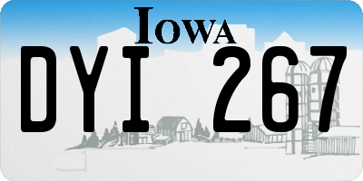 IA license plate DYI267