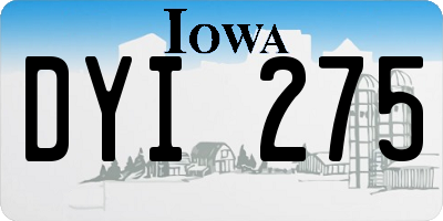 IA license plate DYI275