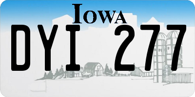 IA license plate DYI277