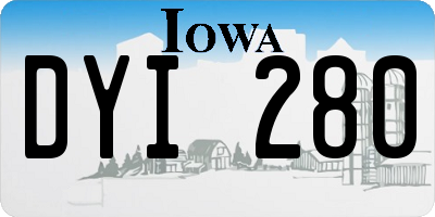 IA license plate DYI280