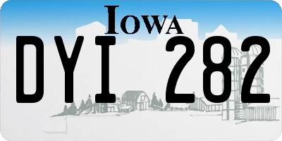 IA license plate DYI282