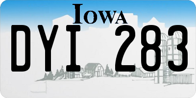 IA license plate DYI283