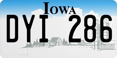 IA license plate DYI286