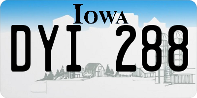 IA license plate DYI288