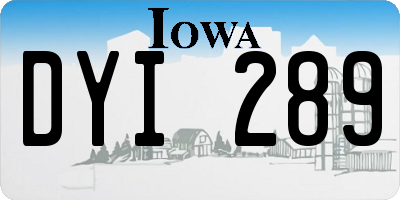 IA license plate DYI289